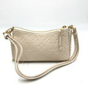Louis Vuitton Pouch Leather Shoulder Beige Empreinte Bag Easy